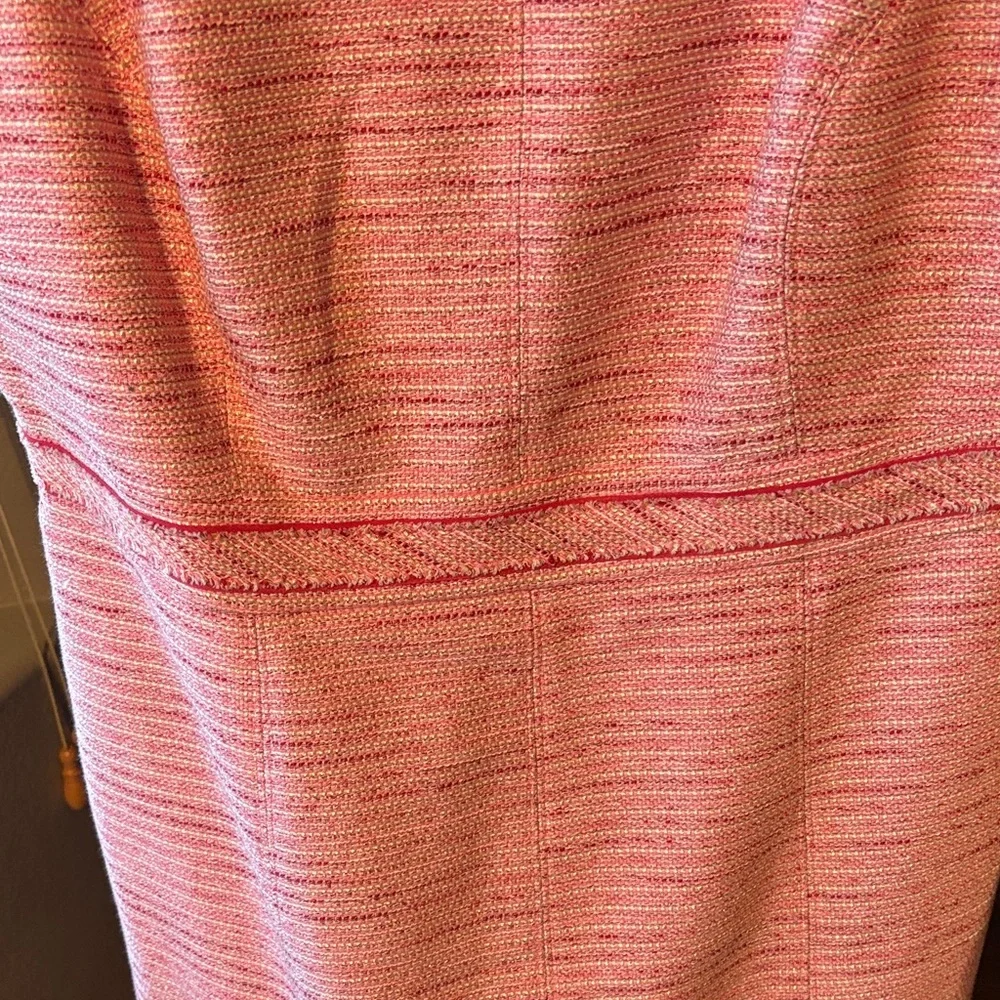 White House Black Market Pink Textured Midi Dress - Picture 4 of 5